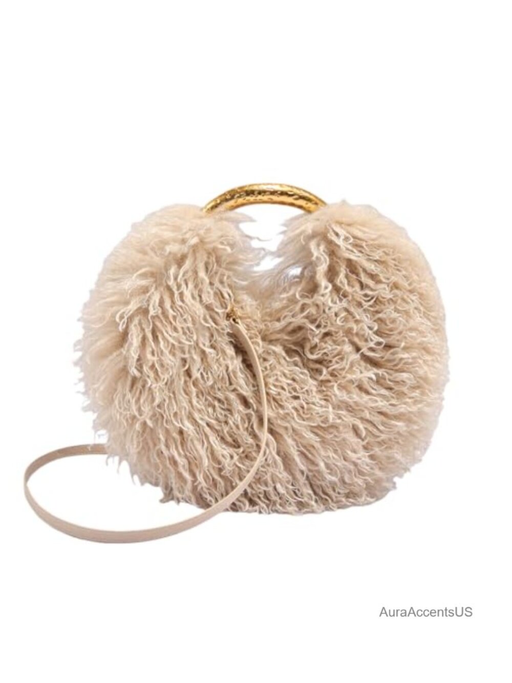 Shaggy Faux Fur Crossbody Bag Fluffy Hobo Purse Furry Shoulder Handbag Women
